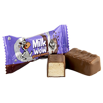 Цукерки глазуровані "Мілк Вау", 1 кг